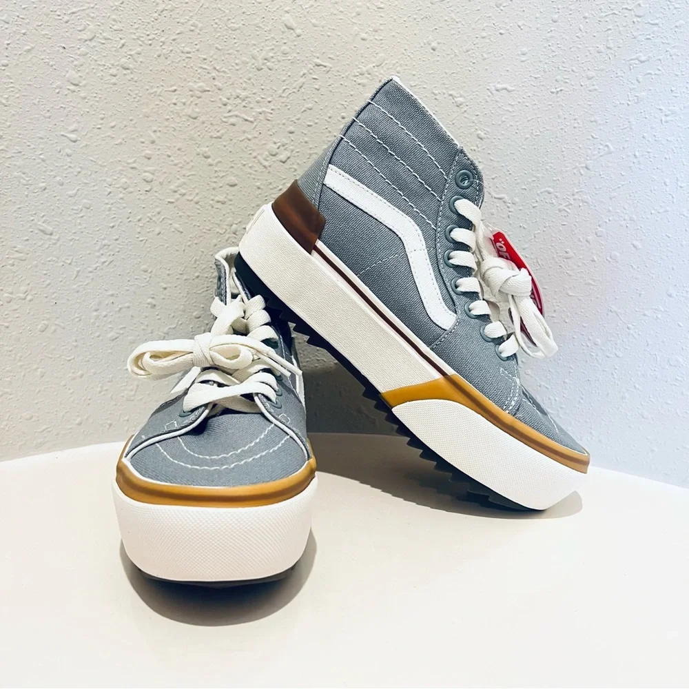 Vans SK-8 Hi Top Tapered Stacked Platform Blue Unisex Sneakers/Sz:W:5/M:3.5/NWT - Picture 12 of 16